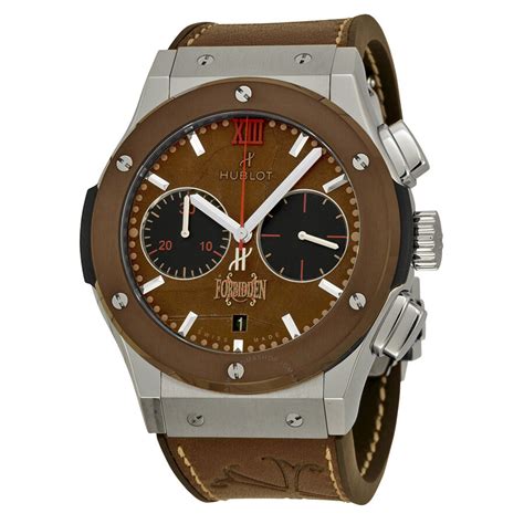 hublot mens watch brown leather
